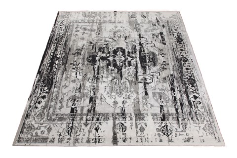 Indo-Nepal Grey Square Hand Knotted 10 X 10  Area Rug 151-18759 Image 10