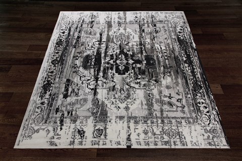 Indo-Nepal Grey Square Hand Knotted 10 X 10  Area Rug 151-18759 Image 16