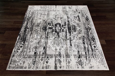 Indo-Nepal Grey Square Hand Knotted 10 X 10  Area Rug 151-18759 Image 2