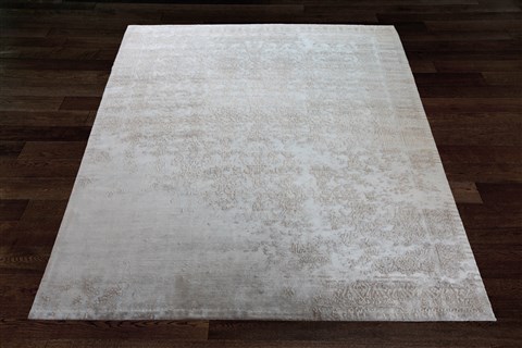 Indo-Nepal Grey Hand Knotted 80 X 100  Area Rug 151-18763 Image 12