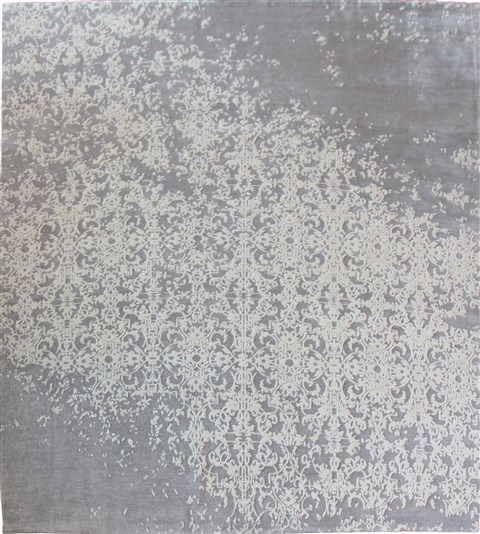 Indo-Nepal Grey Hand Knotted 80 X 100  Area Rug 151-18764 Image 0