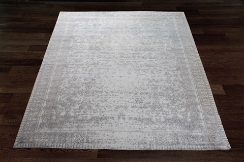 Indo-Nepal Grey Square Hand Knotted 10 X 10  Area Rug 151-18765 Image 7