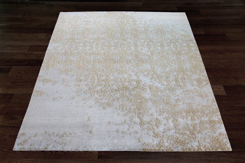 Indo-Nepal Beige Hand Knotted 80 X 100  Area Rug 151-18766 Image 10