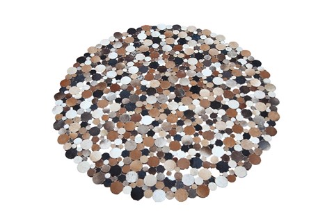 Modern Multicolor Round Hand Knotted 50 X 50  Area Rug 151-18768 Image 2