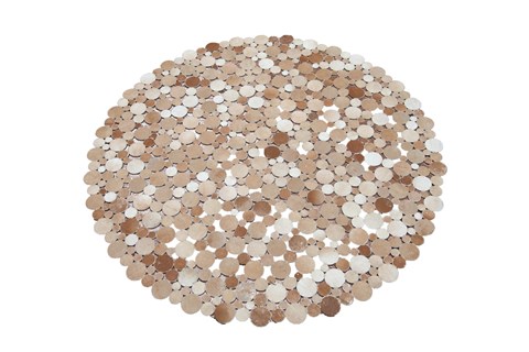 Modern White Round Hand Knotted 50 X 50  Area Rug 151-18770 Image 1