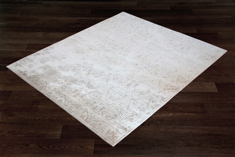 Indo-Nepal Grey Square Hand Knotted 10 X 10  Area Rug 151-18773 Image 5