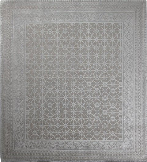 Indo-Nepal Grey Hand Knotted 80 X 100  Area Rug 151-18775 Image 0