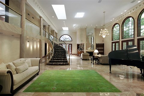 Pishavar Green Hand Knotted 82 X 105  Area Rug 151-18778 Image 1