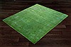 Pishavar Green Hand Knotted 82 X 105  Area Rug 151-18778 Thumb 6