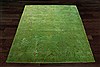 Pishavar Green Hand Knotted 82 X 105  Area Rug 151-18778 Thumb 7