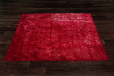 Modern Red Hand Knotted 80 X 100  Area Rug 151-18781 Image 12