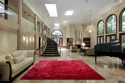 Modern Red Hand Knotted 80 X 100  Area Rug 151-18781 Image 4