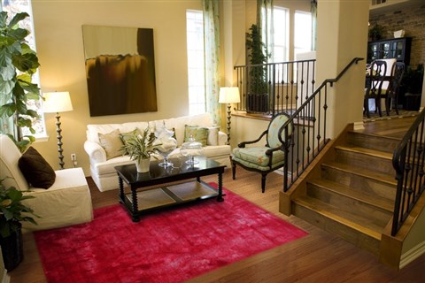 Modern Red Hand Knotted 80 X 100  Area Rug 151-18781 Image 1
