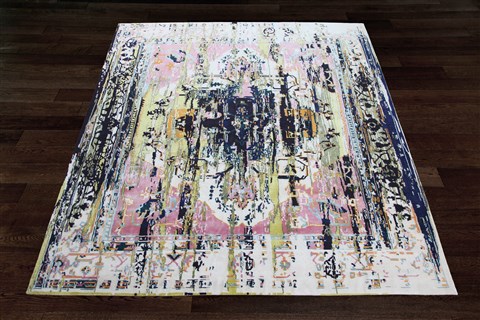 Indo-Nepal Multicolor Square Hand Knotted 10 X 10  Area Rug 151-18782 Image 1