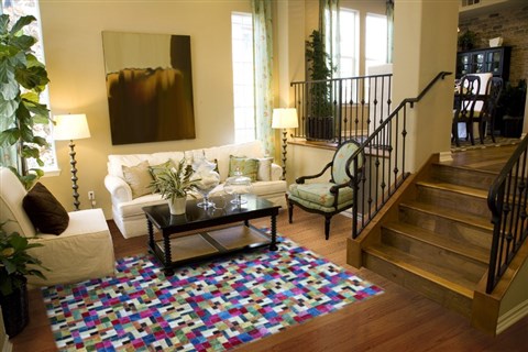 Modern Multicolor Hand Knotted 80 X 100  Area Rug 151-18785 Image 3