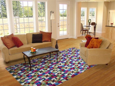 Modern Multicolor Hand Knotted 80 X 100  Area Rug 151-18785 Image 4