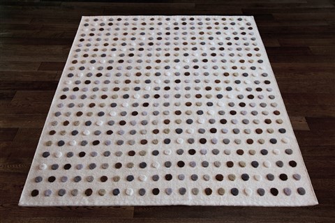 Modern White Hand Knotted 60 X 80  Area Rug 151-18792 Image 1