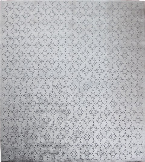 Indo-Nepal Grey Square Hand Knotted 10 X 10  Area Rug 151-18795 Image 0