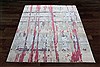 Modern White Square Hand Knotted 10 X 10  Area Rug 151-18796 Thumb 3