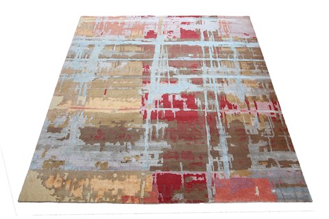 Modern Multicolor Square Hand Knotted 10 X 10  Area Rug 151-18798 Image 1