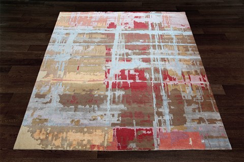 Modern Multicolor Square Hand Knotted 10 X 10  Area Rug 151-18798 Image 2