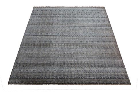 Indo-Nepal Grey Square Hand Knotted 10 X 10  Area Rug 151-18803 Image 1
