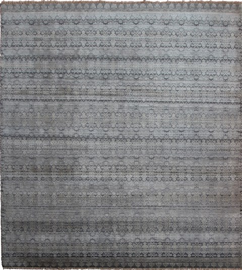 Indo-Nepal Grey Square Hand Knotted 10 X 10  Area Rug 151-18803 Image 0