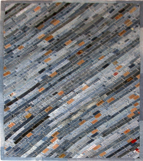 Modern Blue Hand Knotted 50 X 80  Area Rug 151-18808 Image 0