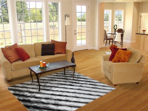 Modern Grey Hand Knotted 50 X 80  Area Rug 151-18816 Image 4