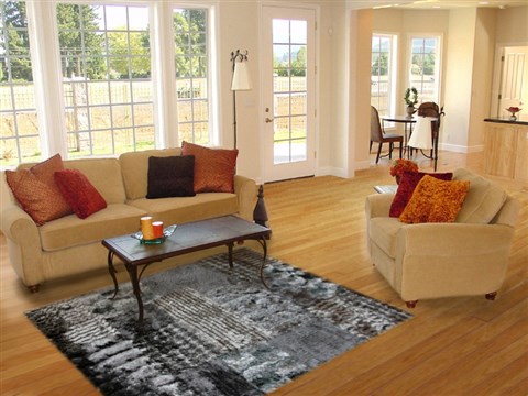Patchwork Grey Hand Knotted 50 X 80  Area Rug 151-18824 Image 4