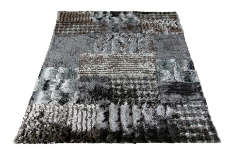Patchwork Grey Hand Knotted 50 X 80  Area Rug 151-18824 Image 6