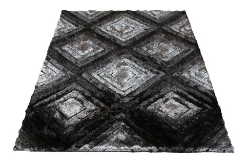 Modern Black Hand Knotted 50 X 80  Area Rug 151-18830 Image 6