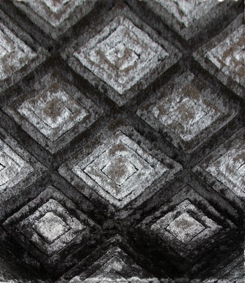 Modern Black Hand Knotted 50 X 80  Area Rug 151-18830 Image 0