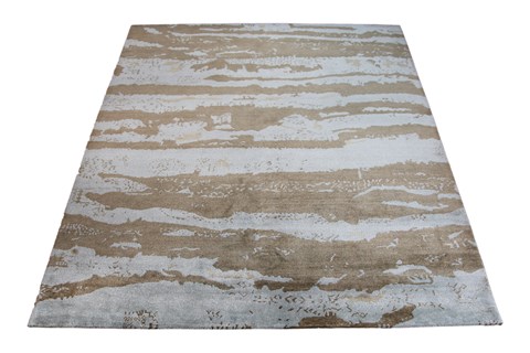 Modern Multicolor Hand Knotted 79 X 99  Area Rug 151-18831 Image 6