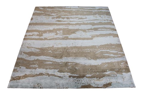 Modern Multicolor Hand Knotted 79 X 99  Area Rug 151-18831 Image 7