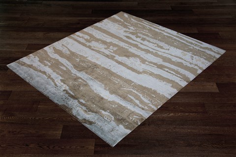 Modern Multicolor Hand Knotted 79 X 99  Area Rug 151-18831 Image 9