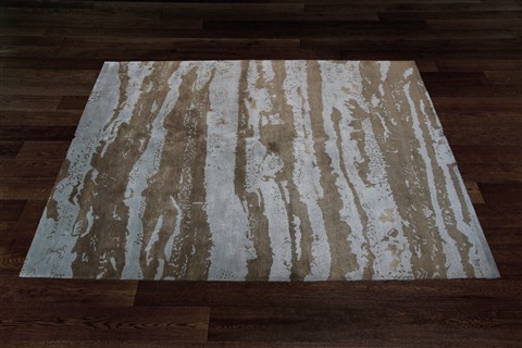 Modern Multicolor Hand Knotted 79 X 99  Area Rug 151-18831 Image 10