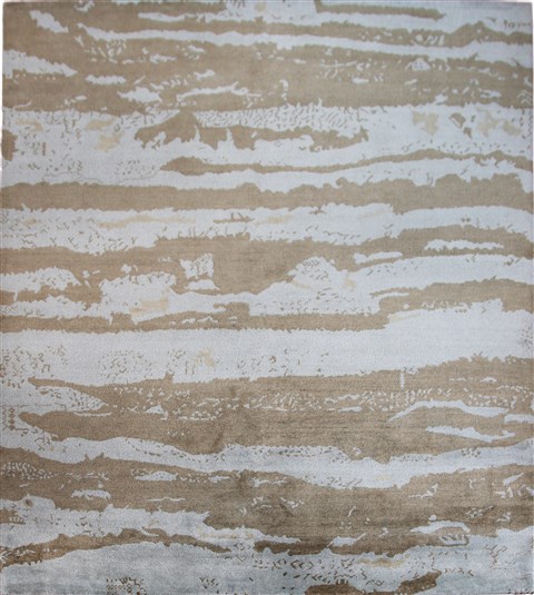 Modern Multicolor Hand Knotted 79 X 99  Area Rug 151-18831 Image 0