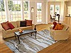Modern Multicolor Hand Knotted 79 X 99  Area Rug 151-18831 Thumb 4