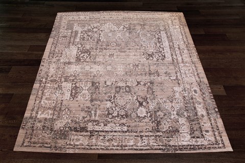 Indo-Nepal Beige Square Hand Knotted 10 X 10  Area Rug 151-18834 Image 6