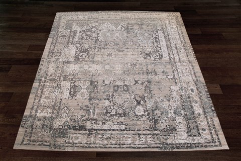 Indo-Nepal Beige Square Hand Knotted 10 X 10  Area Rug 151-18834 Image 7
