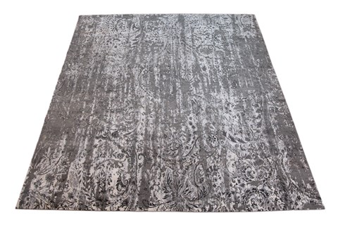 Indo-Nepal Grey Square Hand Knotted 10 X 10  Area Rug 151-18836 Image 2