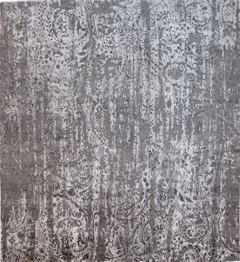 Indo-Nepal Grey Square Hand Knotted 10 X 10  Area Rug 151-18836 Image 0