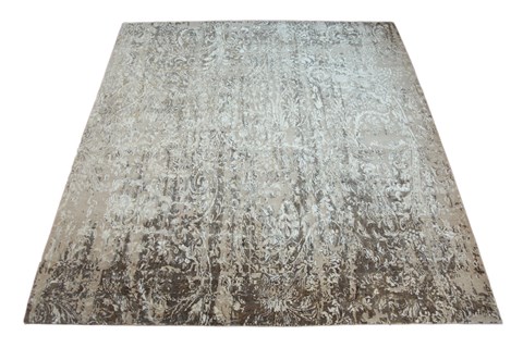 Indo-Nepal Grey Hand Knotted 80 X 100  Area Rug 151-18838 Image 12