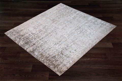 Indo-Nepal Grey Hand Knotted 80 X 100  Area Rug 151-18838 Image 14