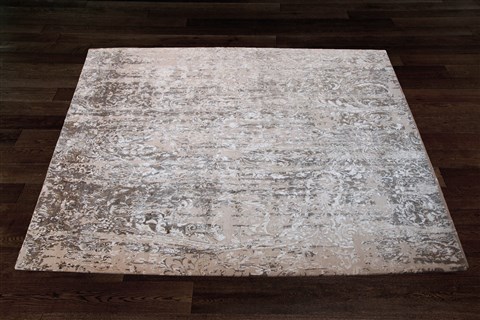 Indo-Nepal Grey Hand Knotted 80 X 100  Area Rug 151-18838 Image 16