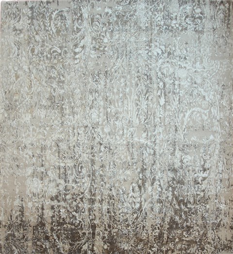 Indo-Nepal Grey Hand Knotted 80 X 100  Area Rug 151-18838 Image 6