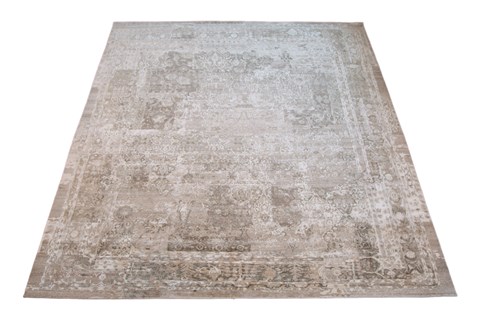 Indo-Nepal Beige Square Hand Knotted 10 X 10  Area Rug 151-18840 Image 1