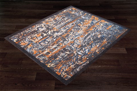 Modern Grey Square Hand Knotted 10 X 10  Area Rug 151-18842 Image 1