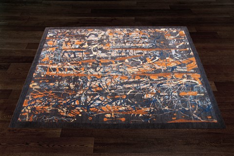 Modern Grey Square Hand Knotted 10 X 10  Area Rug 151-18842 Image 2